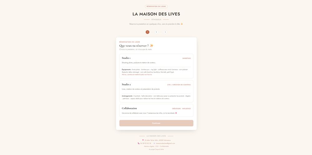 Site réalisé pour La Maison des Lives